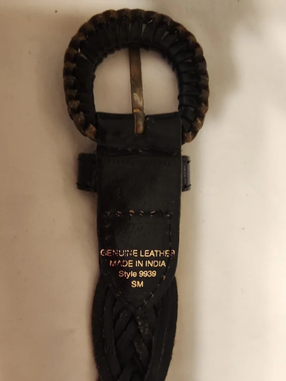 Black Braided Leather Belt - Classic Neutral Accessory